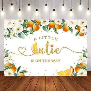 Mocsicka A Little Cutie is on the Way Baby Shower Party Banners-Mocsicka Party