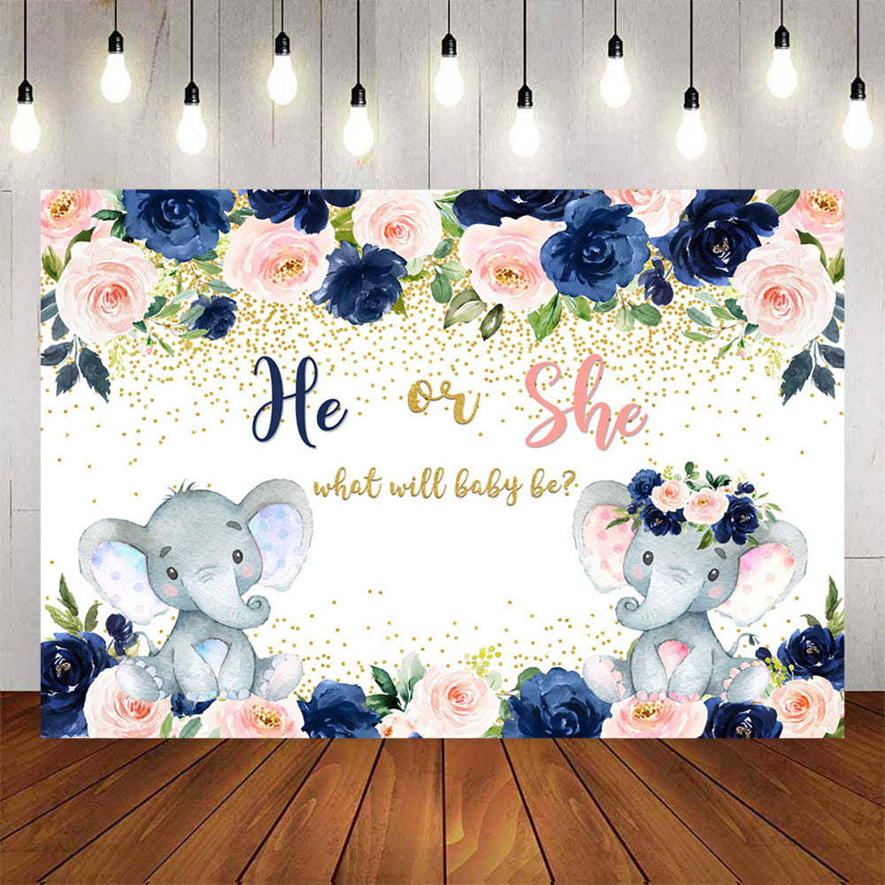 Mocsicka He or She Baby Elephant Gender Reveal Party Props-Mocsicka Party