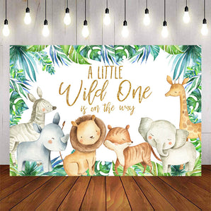 Mocsicka A Little Wild One is on the Way Baby Shower Background-Mocsicka Party