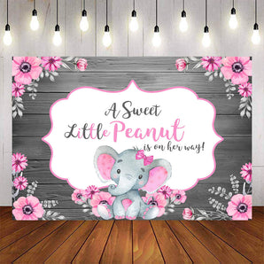Mocsicka A Sweet Little Peanut is on Her Way Baby Shower Backdrop