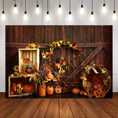 Mocsicka Autumn Theme Maple Leaf and Pumpkin Photo Banners-Mocsicka Party