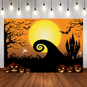 Mocsicka Bright Moon Happy Halloween Party Banners-Mocsicka Party