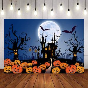 Mocsicka Bright Moon Happy Halloween Party Backgrounds-Mocsicka Party