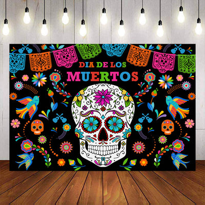Mocsicka Day of the Dead Skull and Flowers Theme Party Decor-Mocsicka Party