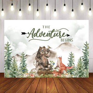 Mocsicka The Adventure Begins Baby Shower Backgrounds-Mocsicka Party