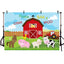 Mocsicka Farm Theme Red Barn Happy Birthday Backdrop