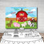 Mocsicka Farm Theme Red Barn Happy Birthday Backdrop