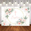 Mocsicka Pink Flowers Baptism Theme Baby Shower Backdrop-Mocsicka Party
