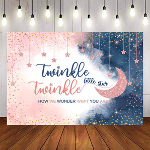 Mocsicka Twinkle Little Star Baby Shower Party Banner-Mocsicka Party