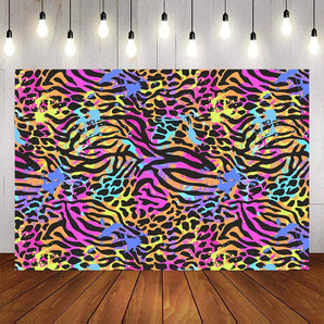 Mocsicka Color Leopard Happy Birthday Photo Backdrop-Mocsicka Party