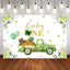 Mocsicka Four-Leaf Clover and Green Truck Lucky One Backdrop-Mocsicka Party