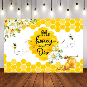 Mocsicka Little Honey Bee Baby Shower Backdrop-Mocsicka Party