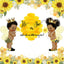 Mocsicka Honey Bee and Sunflowers He or She Gender Reveal Backdrop