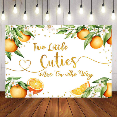 Mocsicka The Little Cuties are on the Way Baby Shower Backdrop-Mocsicka Party