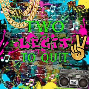 Mocsicka Two Legit to Quit Graffiti Wall Gold Chain Backdrop
