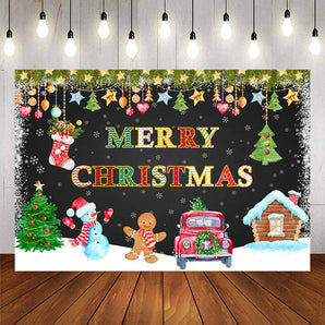 Mocsicka Merry Christmas gingerbread Background-Mocsicka Party