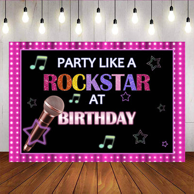 Mocsicka Rockstar Birthday Party Supplies Disco Microphone Adults Party Decoration Decor-Mocsicka Party