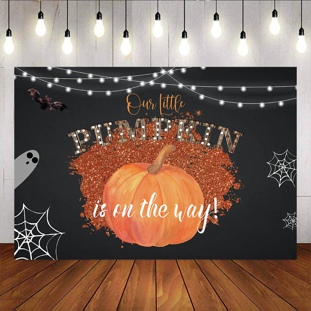 Mocsicka Our Little Pumpkin is on the Way Baby Shower Party Decoration Banners-Mocsicka Party