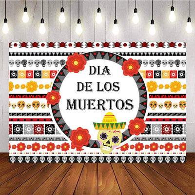 Mocsicka Fiesta Party Decoration Banner Day of The Dead Backdrops-Mocsicka Party