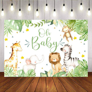 Mocsicka Oh Baby Forest and Animals Baby Shower Newborn Background-Mocsicka Party