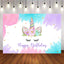 Mocsicka Flower Unicorn Happy Birthday Backdrop Custom Newborn Background-Mocsicka Party