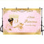 Mocsicka Little Princess Baby Shower Decor Prop Gold Crown and Carriage Backdrops