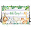 Mocsicka Oh Boy Baby Shower Decor Prop Animals and Stars Stripes Photo Backdrops