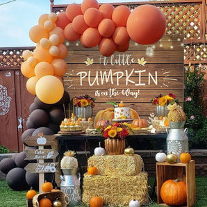 Mocsicka Little Pumpkin Glowing Dots Photo Background Baby Shower Decor Prop-Mocsicka Party