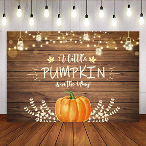 Mocsicka Little Pumpkin Glowing Dots Photo Background Baby Shower Decor Prop