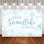 Mocsicka Winter Snow Scene and Snowflakes Baby Shower Decoration Prop-Mocsicka Party