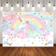Mocsicka Unicorn and Rainbow Birthday Backdrop-Mocsicka Party
