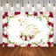 Mocsicka Golden Swan and Flowers Baby Shower Backdrop-Mocsicka Party