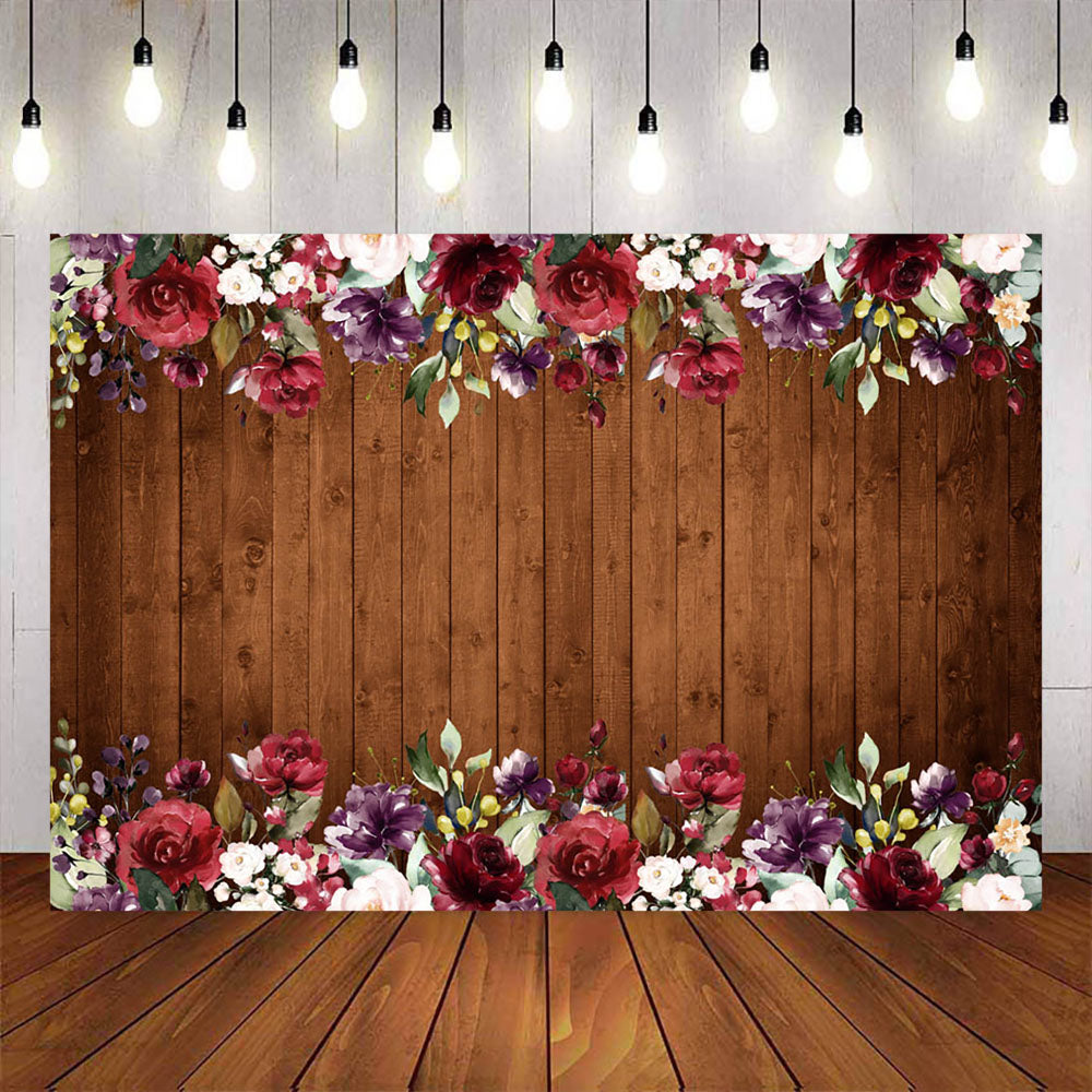 Mocsicka Wooden Board and Waterflower photo Background-Mocsicka Party