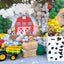 Mocsicka Red Barn Windmill Fence Happy Birthday Backdrop-Mocsicka Party