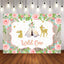 Mocsicka Wild One Gold Animals and Flowers First Birthday Backdrop-Mocsicka Party