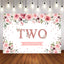 Mocsicka Pink Flowers 2nd Happy Birthday Party Backgrounds-Mocsicka Party