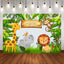 Mocsicka Welcome to My Safari Birthday Backdrop Theme Party Props