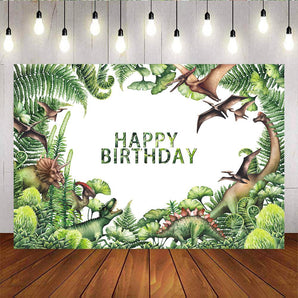 Mocsicka Jurassic Dinosaur Birthday Back Drop Custom Newborn Backdrops