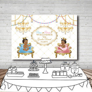 Mocsicka Prince or Princess Welcome to Gender Reveal Baby Shower Party Decoration