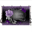 Mocsicka Sliver High Heels Champagne and Purple Balloons Happy Birthday Backdrops