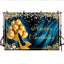 Mocsicka Happy Birthday Golden Champagne High Heels and Diamonds Backdrop