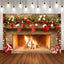 Mocsicka Merry Christmas Fireplace Photo Background-Mocsicka Party
