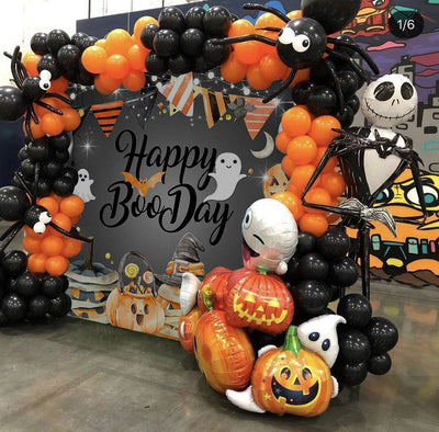 Mocsicka Happy Boo Day Halloween Baby Shower Banner-Mocsicka Party