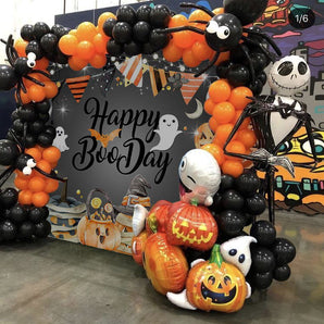 Mocsicka Happy Boo Day Halloween Baby Shower Banner-Mocsicka Party