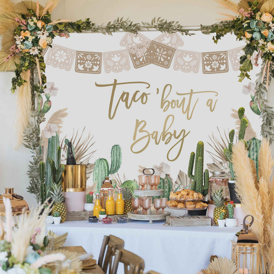 Mocsicka Taco Bout Baby Cactus Baby Shower Backdrop – Mocsicka Party