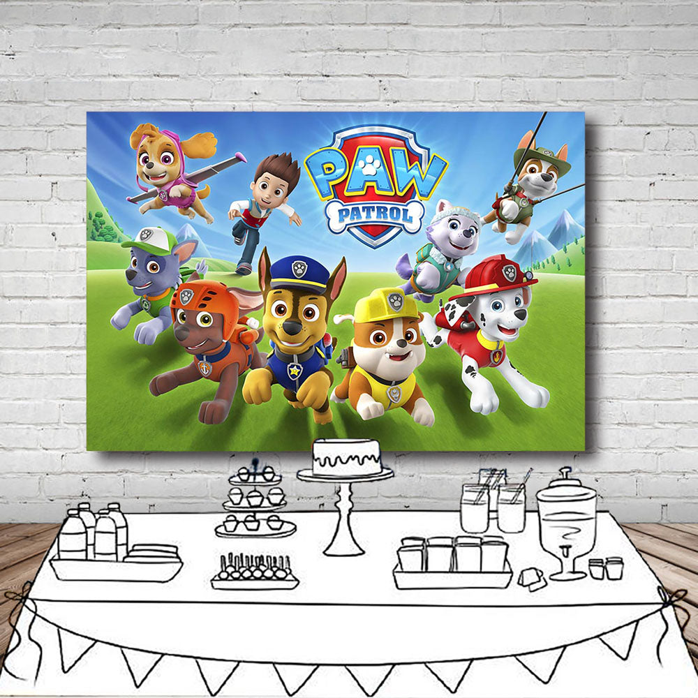 Mocsicka Dog Photo Background Happy Birthday Party Banners