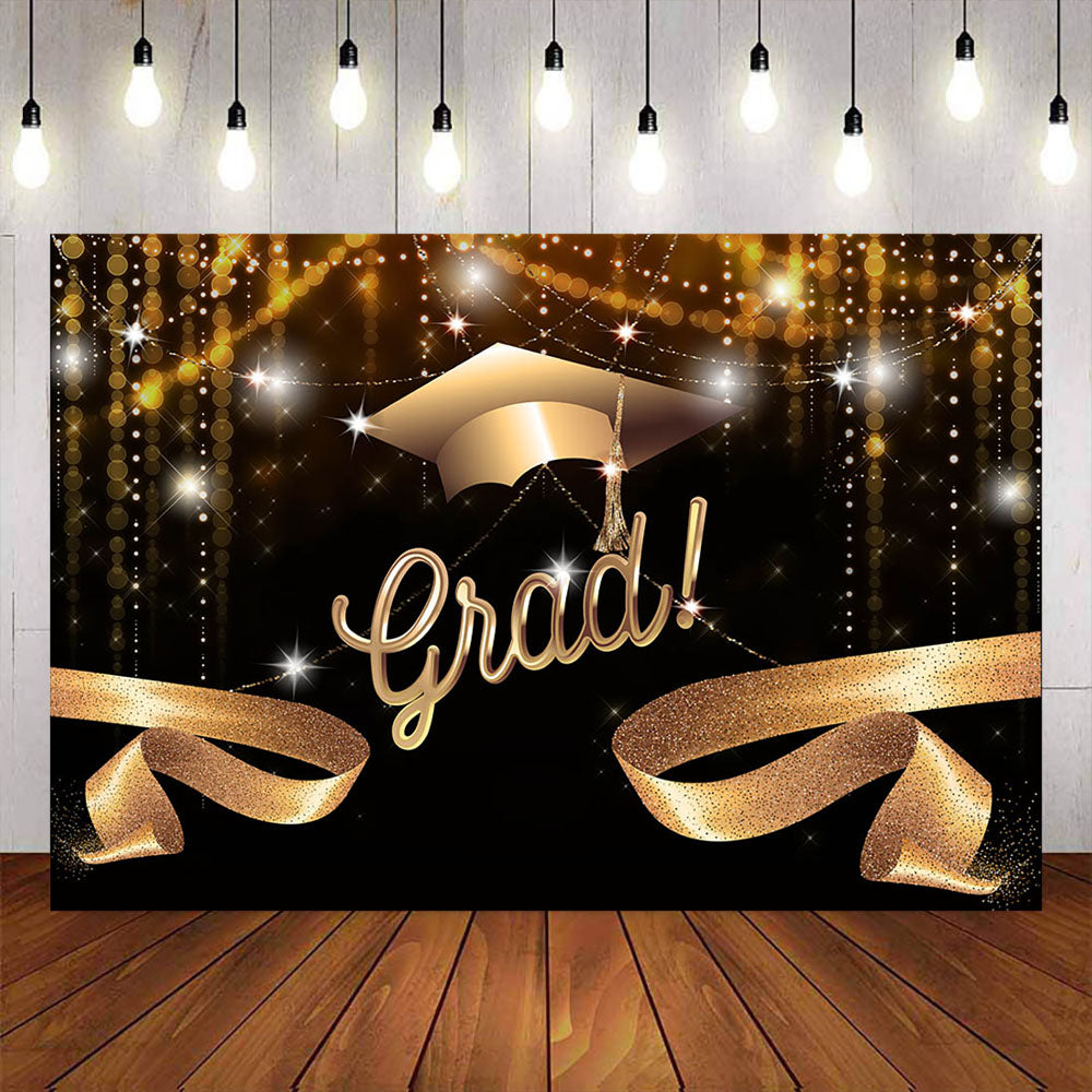 Mocsicka Congratulations Graduates Class of 2021 Golden Background-Mocsicka Party
