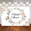 Mocsicka Pink Flowers and Green Leaves Bridal Shower Backdrop-Mocsicka Party