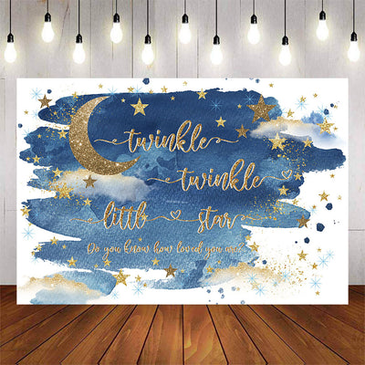 Mocsicka Twinkle Twinkle Little Star Boy Baby Shower Party Background-Mocsicka Party