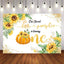 Mocsicka Little Pumpkin and Sunflowers Happy 1st Birthday Backdrop-Mocsicka Party